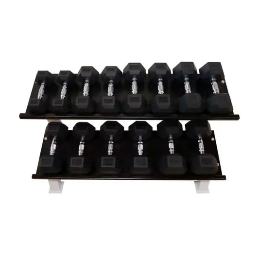 HEX Hantel-Satz | 5Kg - 50Kg | gummierte Kurzhanteln | 2,5Kg Abstufung |