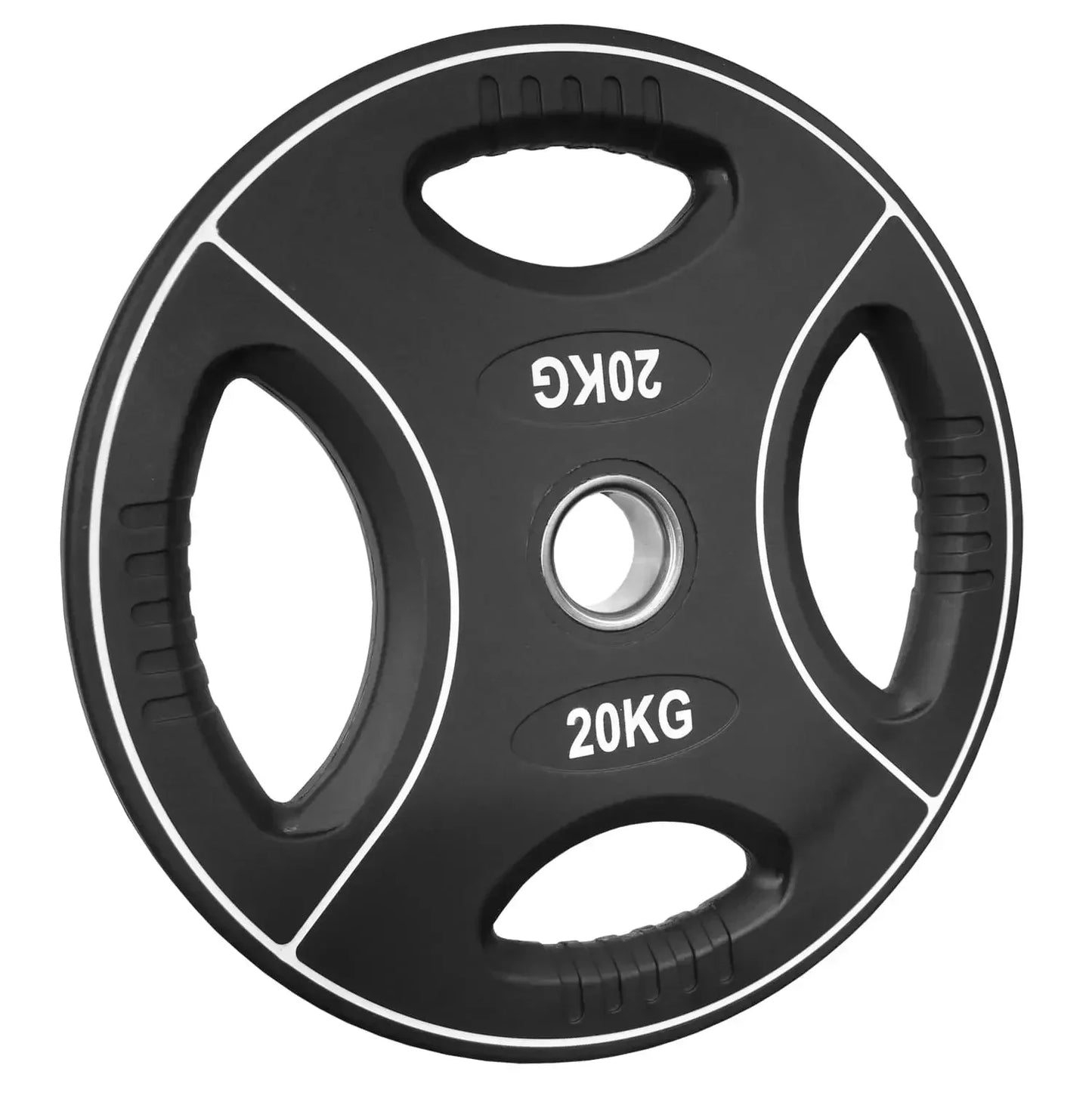 PU Hantelscheibe | 50/51 mm | 4-Grip-Design | 1,25 Kg - 25 Kg |