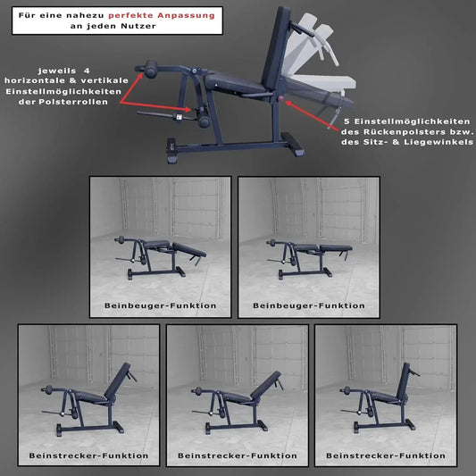 Body Solid | Beinstrecker Beinbeuger | 2in1 | Beintrainer | GLCE-365B