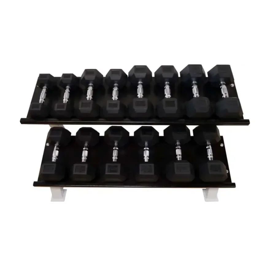 HEX Hantel-Satz | 5Kg - 50Kg | gummierte Kurzhanteln | 2,5Kg Abstufung |