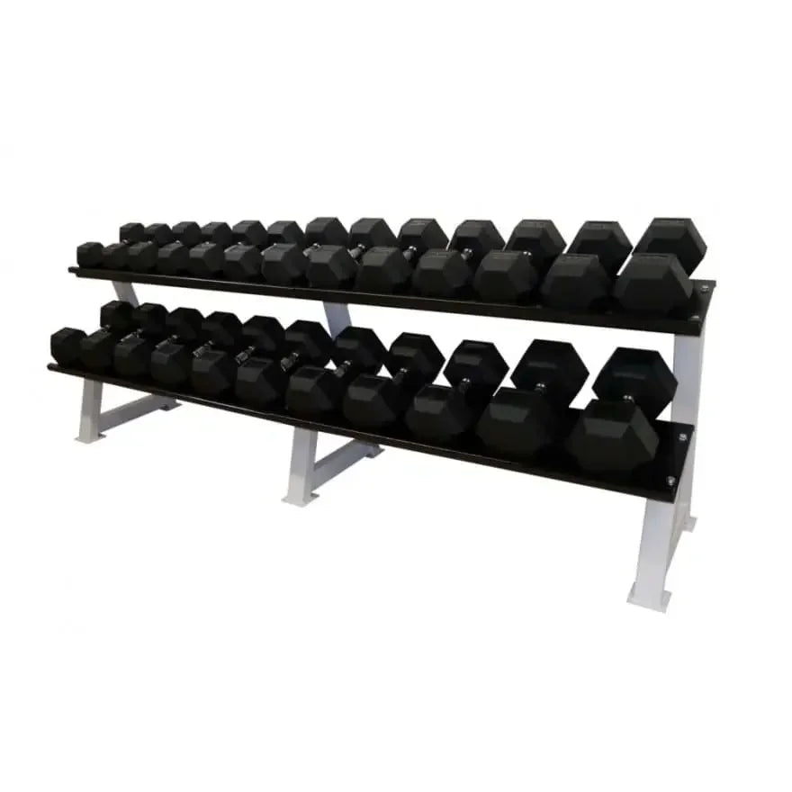 HEX Hantel-Satz | 5Kg - 50Kg | gummierte Kurzhanteln | 2,5Kg Abstufung |