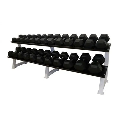 HEX Hantel-Satz | 5Kg - 50Kg | gummierte Kurzhanteln | 2,5Kg Abstufung |