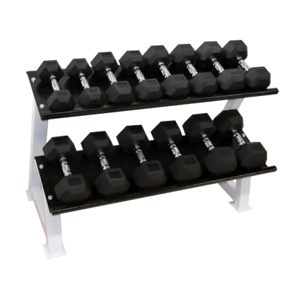 HEX Hantel-Satz | 5Kg - 50Kg | gummierte Kurzhanteln | 2,5Kg Abstufung |
