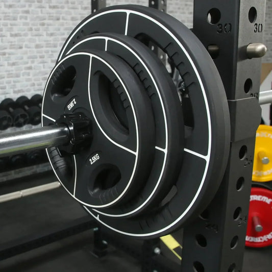 Hantelscheibe | Polyurethan - PU | 30/31 mm | 4-Grip-Design | 1,25 Kg - 25 Kg |