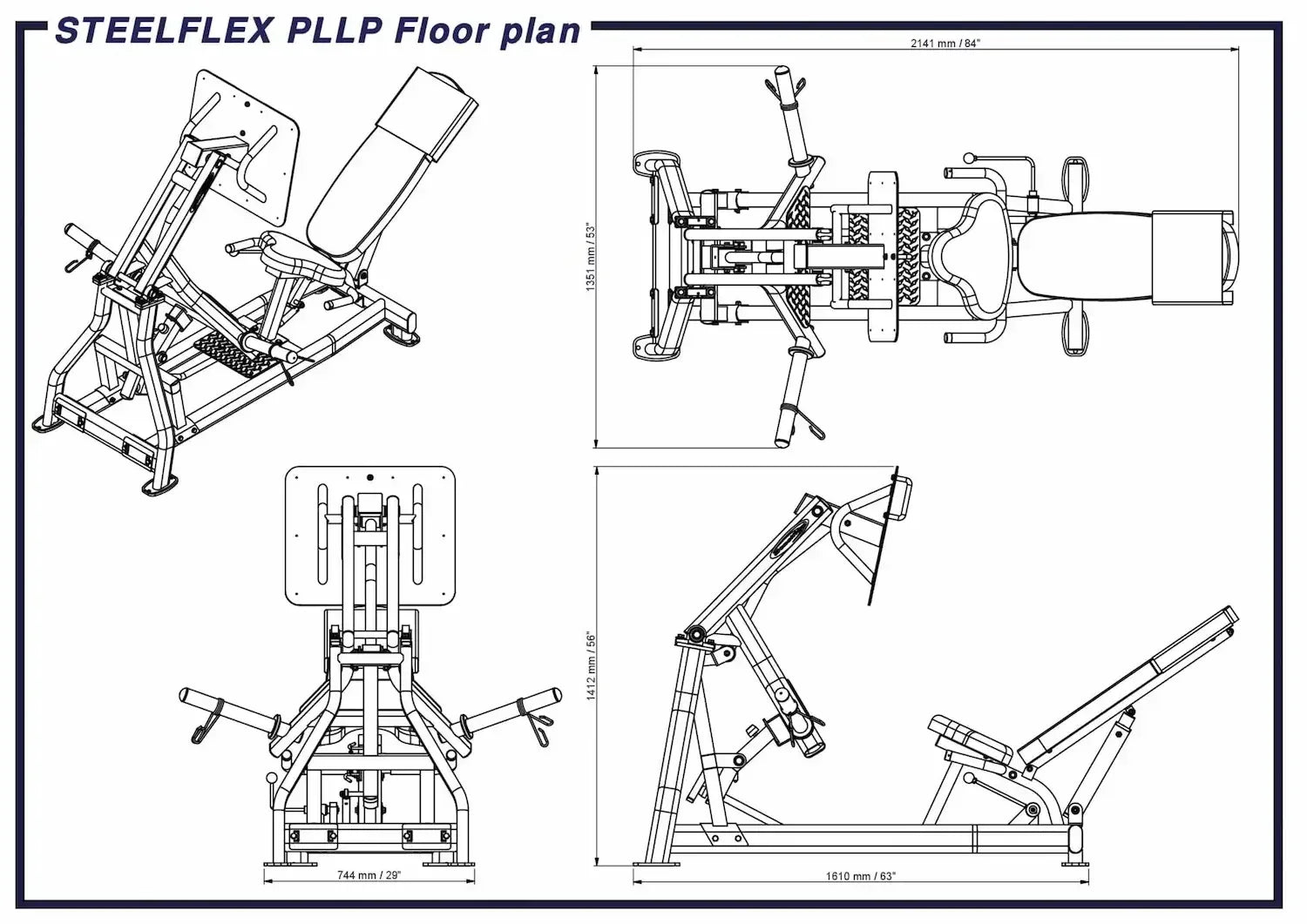 Plate-Load | Beinpresse | Profi | 350 Kg Belastbarkeit | PLLP |