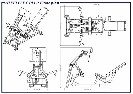 Plate-Load | Beinpresse | Profi | 350 Kg Belastbarkeit | PLLP |