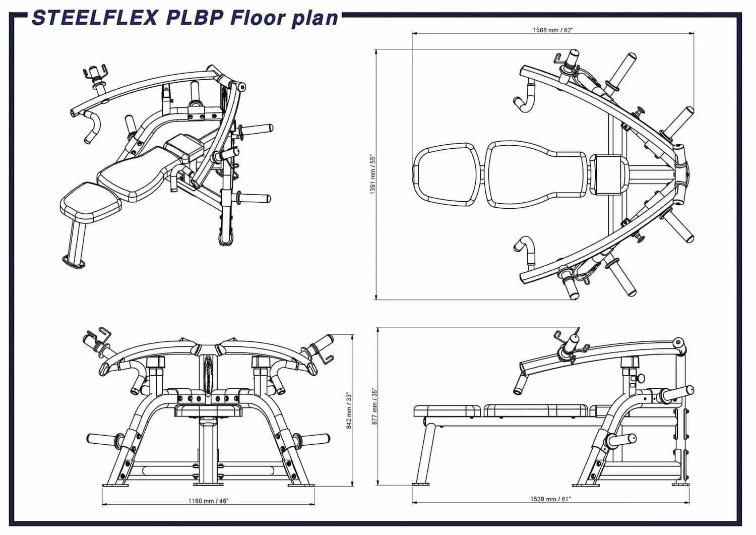 Plate-Load | Isolateral | Flache-Drückerbank | Flachbank | PLBP |