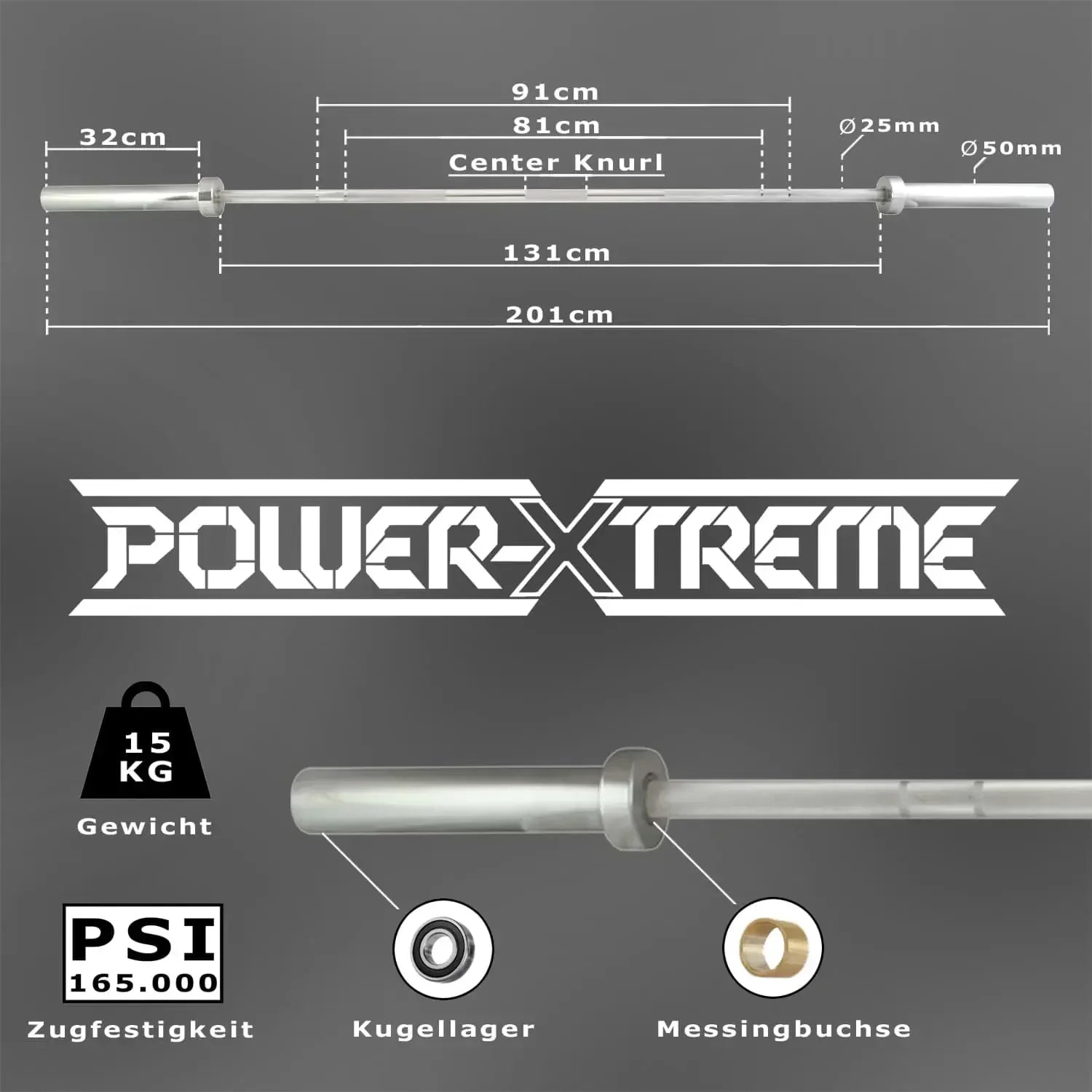 Women-Bar | 50mm | | Trainings-Bar | 201cm | IPF | IWF | 15Kg |