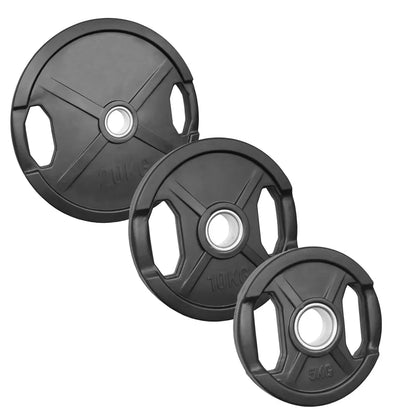 gummierte Hantelscheiben | 50/51 mm | mit Griffe | 0,5 Kg - 40 Kg |