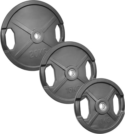 gummierte Hantelscheiben | 50/51 mm | mit Griffe | 0,5 Kg - 40 Kg |